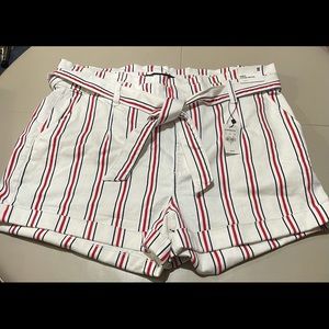 Express Nautical Themed Plus Size Belted shorts🩳